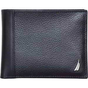 Men's J-Class - Black Bifold Leather Wallet RFID Blocking ID Window Card Slots